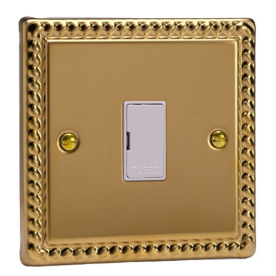 Fused Spur Brass Classic Georgian + White Insert Varilight XG6UW - Image 4