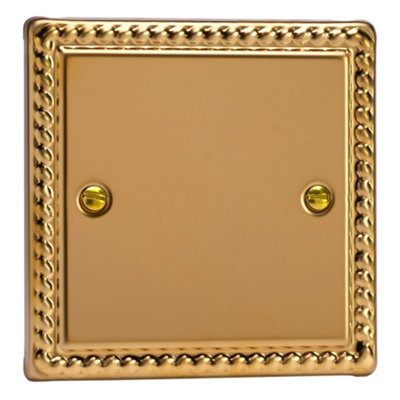 Varilight Single Blank PlateClassic Georgian BrassXgsb from B&Q