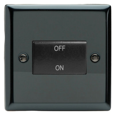 Varilight Fan Isolator SwitchClassic Iridium With Black RockerXifib from B&Q