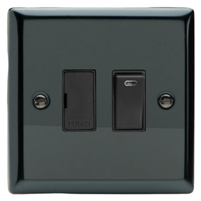 Varilight Switched Fused Spur With NeonClassic Iridium With Black InsertXi6Nb from B&Q