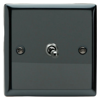 Varilight Single Toggle Light Switch 2-WayClassic Iridium With Iridium ToggleXit1 from B&Q