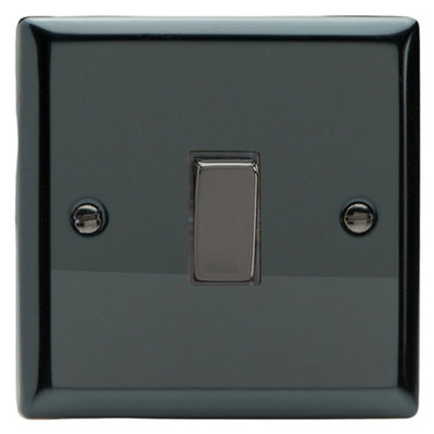Varilight Single 20A Double Pole SwitchClassic Iridium With Iridium RockerXi20D from B&Q