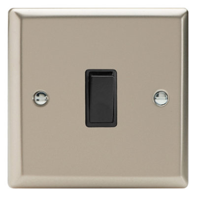 Varilight 1-Gang 10A 1- Or 2-Way Rocker Switch Satin