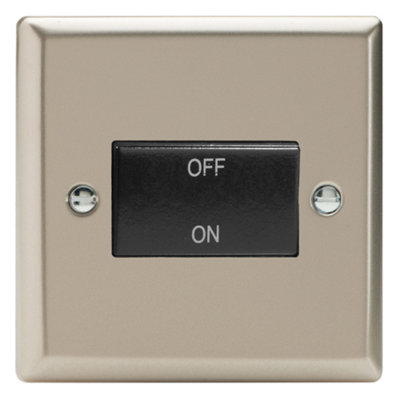 Varilight Fan Isolator SwitchClassic Satin With Black RockerXnfib from B&Q