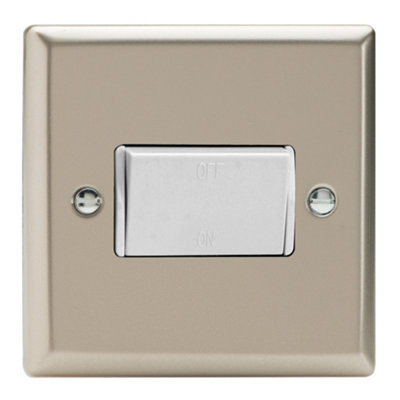 Varilight Fan Isolator SwitchClassic Satin With White RockerXnfiw from B&Q