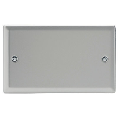 Varilight Double Blank PlateClassic SatinXndb from B&Q