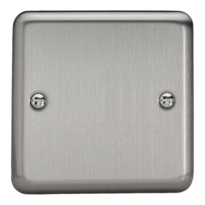 Varilight Single Blank Plate - Brushed Steel - Image 7