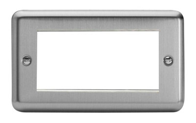 Modular Grid System Silver DataGrid Plate Classic Matt Chrome 4 Spaces Varilight - Image 5