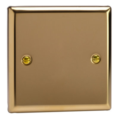 B&Q -  Single Blank PlateClassic Victorian BrassXvsb