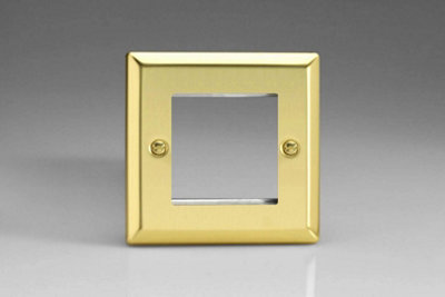 Varilight Data Grid Face Plate For 2 Data Module Widths Victorian Brass Xvg2 from B&Q