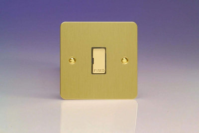 Varilight 13A Unswitched Fused Spur With Metal Inserts Brushed Brass Xfb6Ud from B&Q