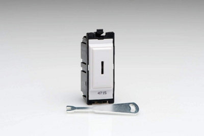 Varilight 20 Amp 1 Way Double Pole Key Switch Module from B&Q