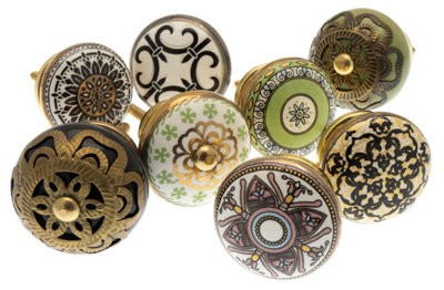 Cupboard Knob Vintage Decorative Moroccan Style Drawer Pull And Ceramic Door Handle Elegant Hardware By Mango Tree