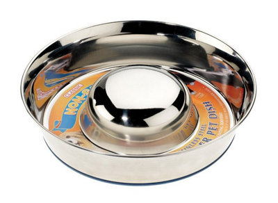 Super Prem S/steel Non Tip Slow Feeder 2600Ml (280mm Dia) from B&Q