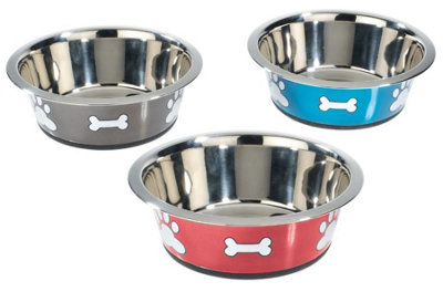Classic Posh Paws S/steel Dish 900Ml (170mm Dia) (Pack Of 6) from B&Q