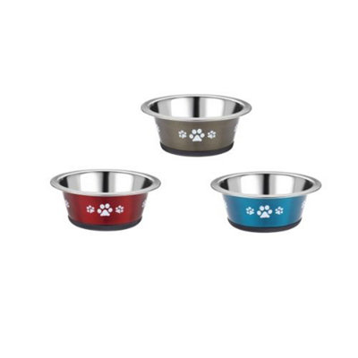 Classic Posh Paws S/steel Cat Dish Assorted 240Ml (Pack Of 6) from B&Q