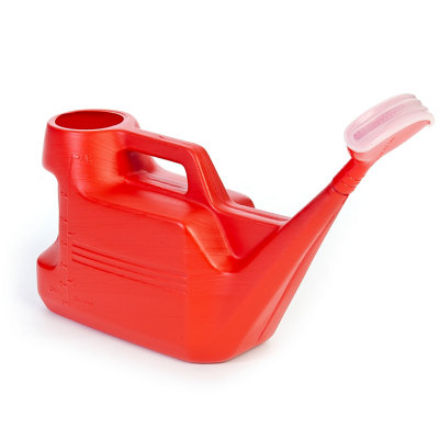 B&Q -  Red Plastic Watering Can 7L