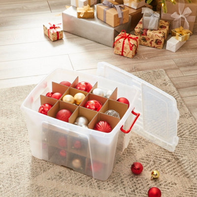 Shop bauble storage.