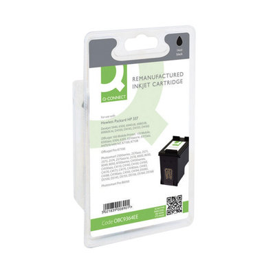 Q-Connect Hp 337 Remanufactured Black Inkjet CartridgePackaging May Vary from B&Q