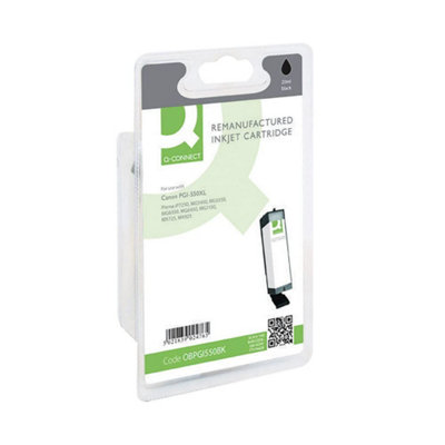Q-Connect Canon Pgi-550Pgbk Xl Remanufactured Black Inkjet Cartridge High Yield from B&Q