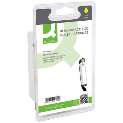 Q-Connect Ink For Canon Cli-551Xl Ink Cartridge HyYellow from B&Q