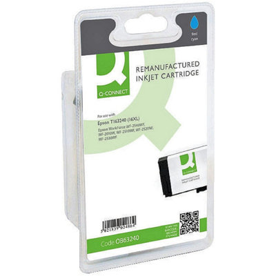 Q-Connect Epson 16Xl Remanufactured Cyan Inkjet Cartridge High Yield from B&Q