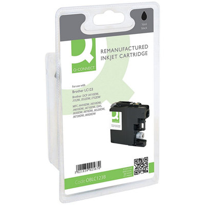 Q-Connect Brother Lc123 Remanufactured Inkjet Cartridge Black from B&Q