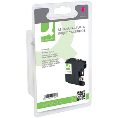 Q-Connect Brother Lc123 Remanufactured Inkjet Cartridge Magenta from B&Q