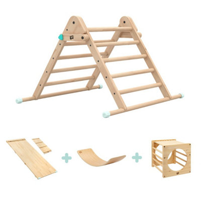 TP Toys Active-Tots Pikler Style Climbing TriangleBridgeClimbing Cube & Balance BoardFsc Certified from B&Q