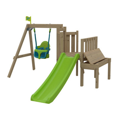 TP Toys Tp Forest Toddler Wooden Swing Set & SlideFsc Certified from B&Q