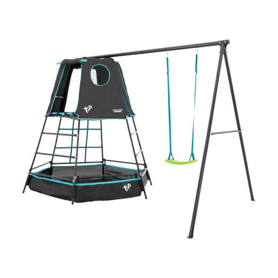 TP Toys Tp Explorer Metal Climbing Frame Set & Swing Black Edition from B&Q