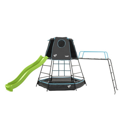 TP Toys Tp Explorer Metal Climbing Frame Set With Ripple Slide And Jungle Run Black Edition from B&Q