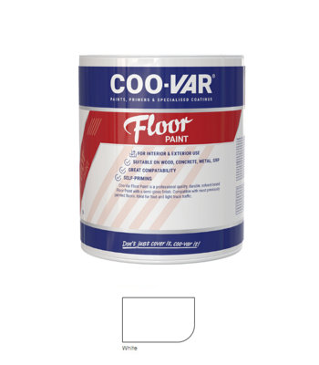 Coovar Floor PaintWhite2.5 Litre from B&Q