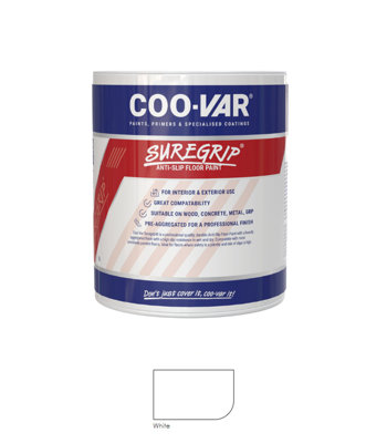 Coovar Suregrip Anti Slip Floor PaintWhite2.5 Litre from B&Q