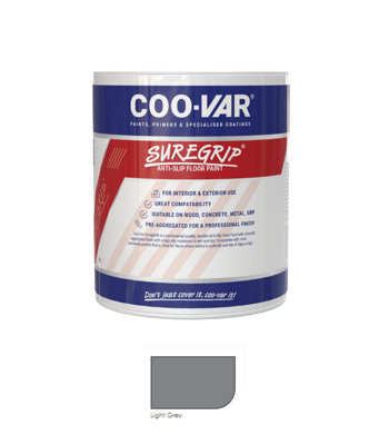 Coovar Suregrip Anti Slip Floor PaintLight Grey2.5 Litre from B&Q