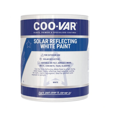 Coovar Solar Reflecting Paint White5 Litre from B&Q