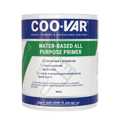 Coovar Water Based All Purpose Primer White1 Litre from B&Q