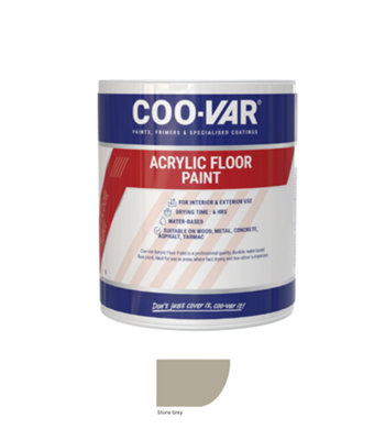 Coovar Acrylic Floor PaintStone Grey5 Litre from B&Q