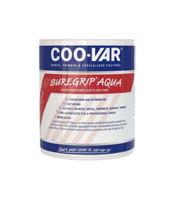 Coovar Suregrip Aqua Floor PaintLight Grey1 Litre from B&Q
