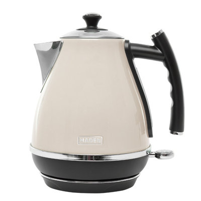 Haden Cotswold Putty Kettle - Traditional Style Stainless Steel Electric Kettle, 3000W, 1.7 Litre Light