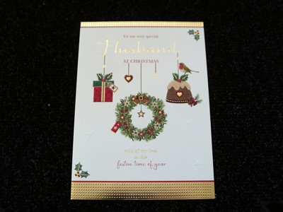 Very Special Husband Christmas CardGreeting Card By Wishing Well from B&Q