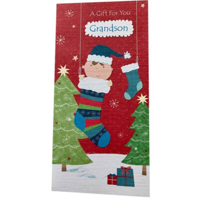 Grandson Christmas Money Wallet Card By Wishing Well from B&Q