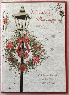 Caring Message At Christmas Greetings CardBy Carte Blanche from B&Q