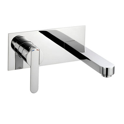 Francis Pegler Strata Wall Mounted Basin Mixer Tap Chrome Inc Click Waste from B&Q