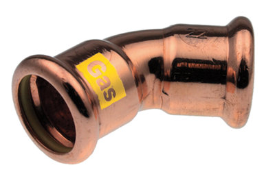 Vis Express Vsh Xpress Copper Gas Obtuse Elbow 35mm Sg21 39828 from B&Q