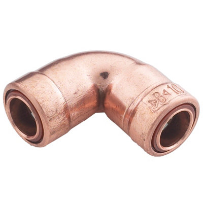 Pegler Yorkshire Tectite Push-Fit 90° Pipe Elbow (Dia)10mm from B&Q