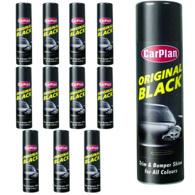 Carplan 12X Original Trim And Bumper Shine 500Ml For All Pvc Clean Wash Black