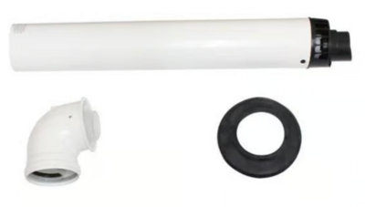 B&Q -  Horizontal White Flue Terminal 600mm Long 203128