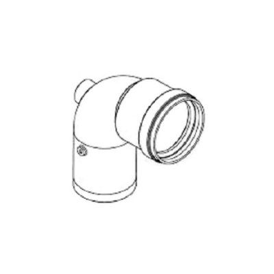 Ideal Logic V3 Flue 90 Degree Elbow Black 60mm 203229 from B&Q
