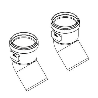 Ideal V3 High Level Flue 45 Degree Elbow Pair 203230 from B&Q